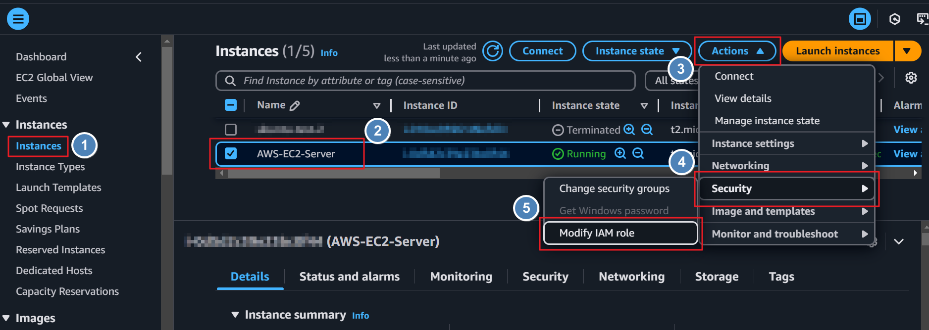 006. 至 EC2 介面，修改 IAM Role